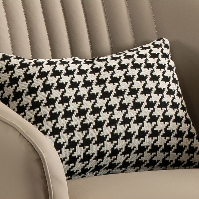 Repose-pieds contemporain en cuir microfibre scandinave avec bois et éponge pour chaise d&
