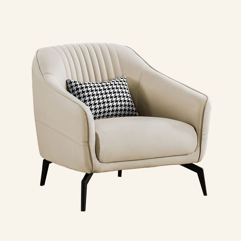 Repose-pieds contemporain en cuir microfibre scandinave avec bois et éponge pour chaise d&