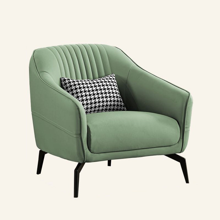 Repose-pieds contemporain en cuir microfibre scandinave avec bois et éponge pour chaise d&
