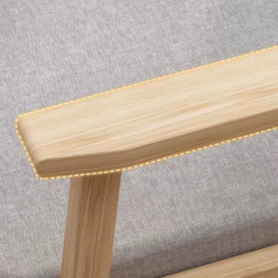 Chaise de bureau carrée contemporaine en bois de caoutchouc nordique avec tissu et éponge avec dossier et accoudoirs pour étude 