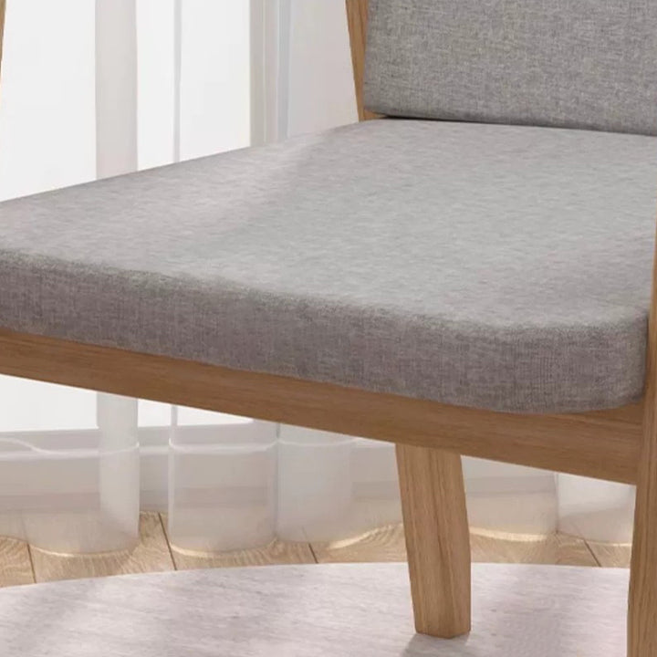 Chaise de bureau carrée contemporaine en bois de caoutchouc nordique avec tissu et éponge avec dossier et accoudoirs pour étude 