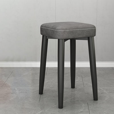 Respaldo de silla de comedor contemporánea de lujo cuadrada de cuero PU y acero al carbono para comedor 