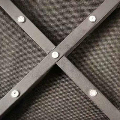 Respaldo de silla de comedor contemporánea de lujo cuadrada de cuero PU y acero al carbono para comedor 