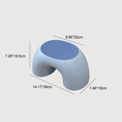 Moderner minimalistischer Kinderhocker in Regenbogenform aus PP-Kunststoff für das Wohnzimmer 