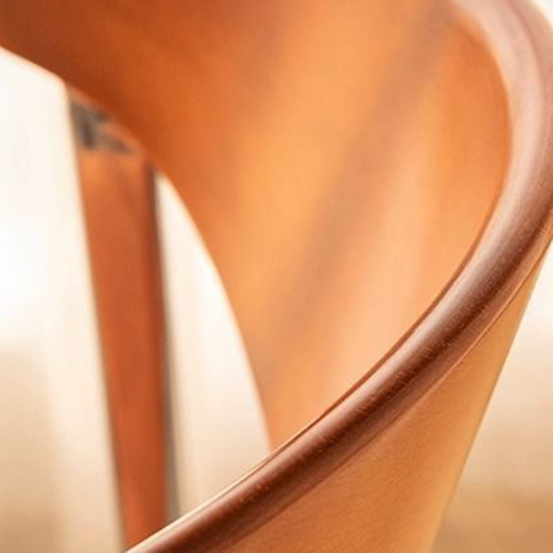 Contemporáneo Escandinavo Cuadrado Arco Curvado Silla de Comedor de Terciopelo Hierro Madera Respaldo Sin Brazos Para Comedor 
