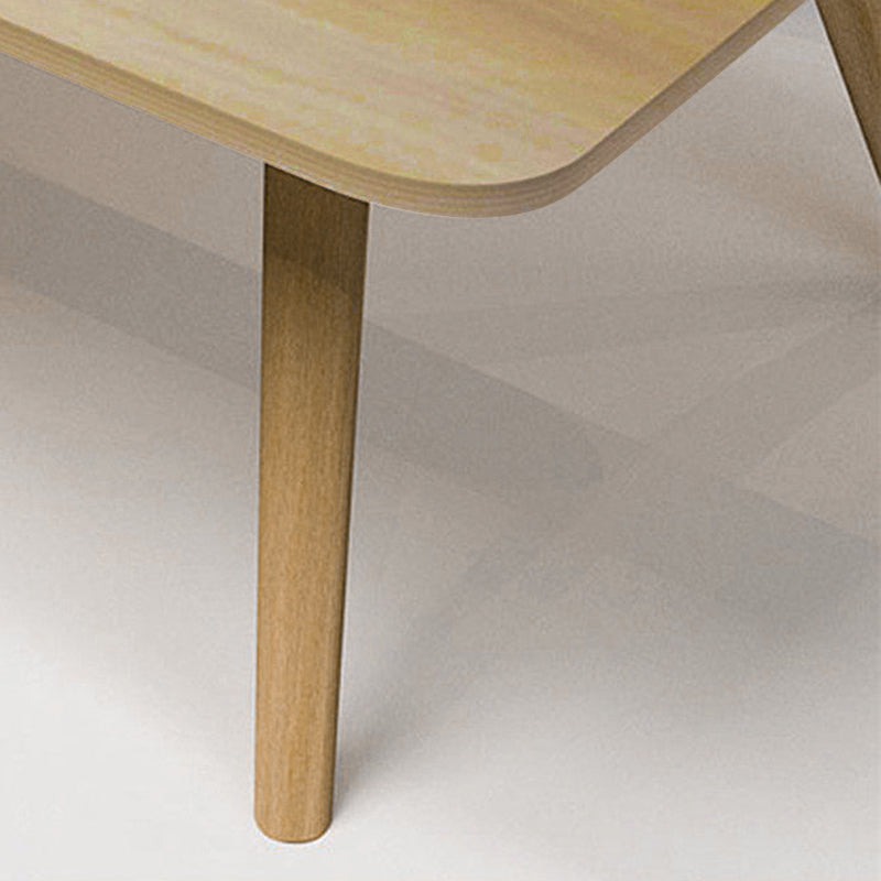 Contemporary Scandinavian Plywood Beech Wood Curved Folding Desk For Bedroom