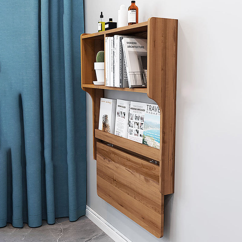 Contemporary Scandinavian Rectangular Particle Board Folding Desk Wall Mounted Desk With Storage For Living Room