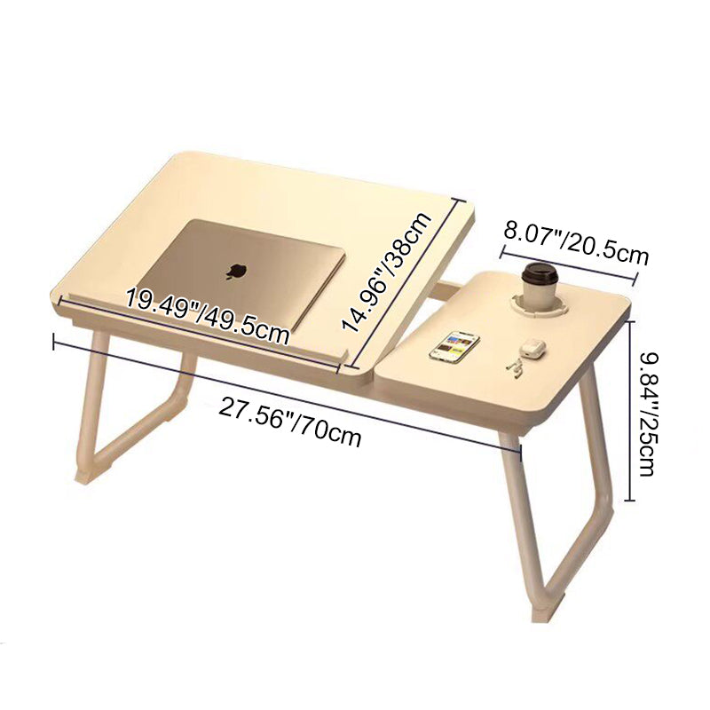 Contemporary Scandinavian Rectangular MDF Iron Folding Laptop Desk Desktop Adjustable For Bedroom