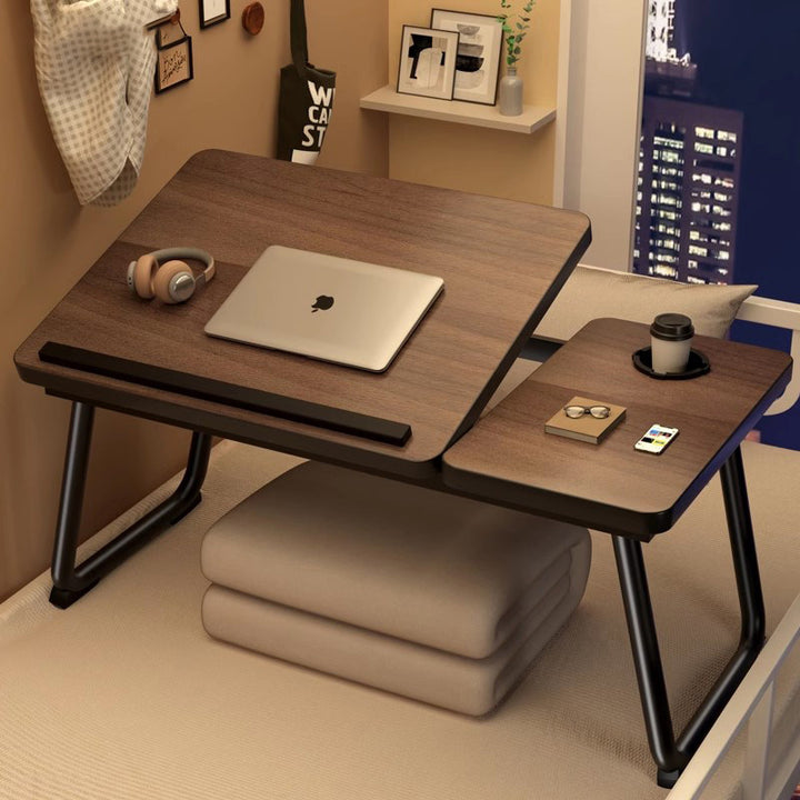 Contemporary Scandinavian Rectangular MDF Iron Folding Laptop Desk Desktop Adjustable For Bedroom