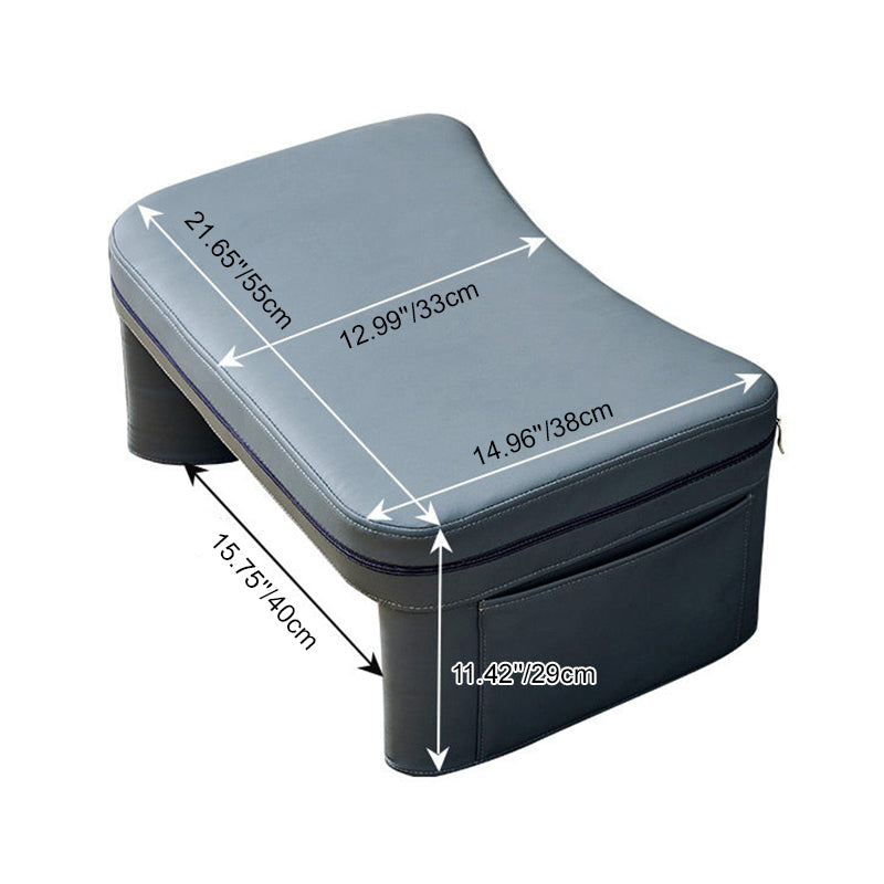 Modern Minimalist Rectangle Curved PU Leather EVA Foam Lap Desk For Bedroom