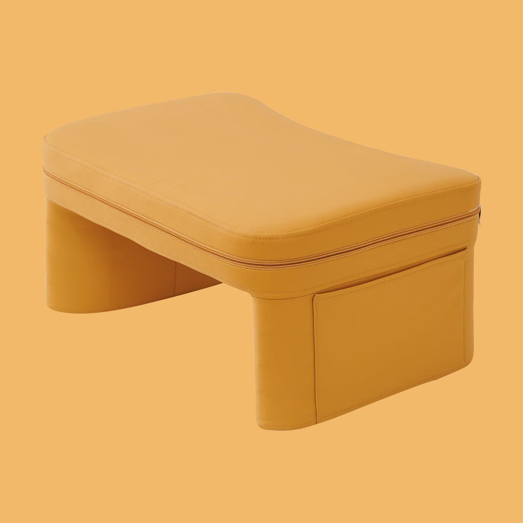 Modern Minimalist Rectangle Curved PU Leather EVA Foam Lap Desk For Bedroom