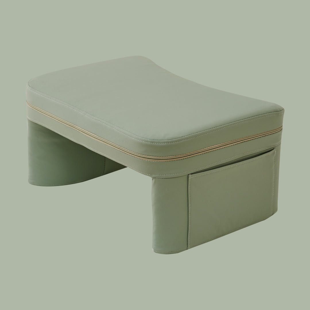 Modern Minimalist Rectangle Curved PU Leather EVA Foam Lap Desk For Bedroom