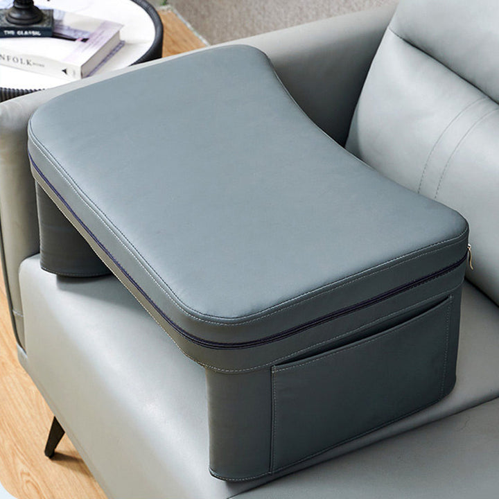 Modern Minimalist Rectangle Curved PU Leather EVA Foam Lap Desk For Bedroom