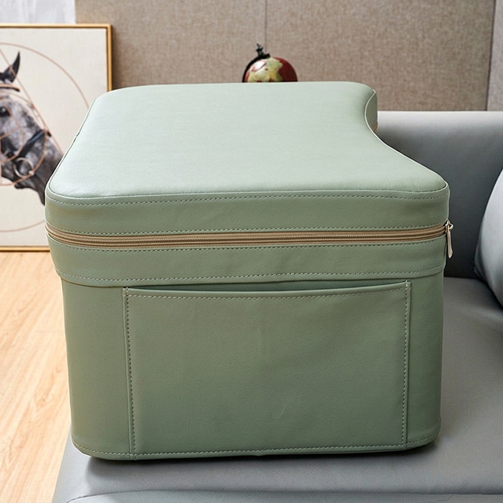Modern Minimalist Rectangle Curved PU Leather EVA Foam Lap Desk For Bedroom