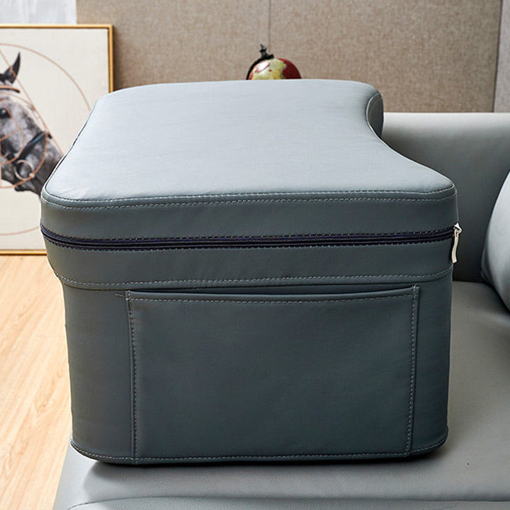 Modern Minimalist Rectangle Curved PU Leather EVA Foam Lap Desk For Bedroom