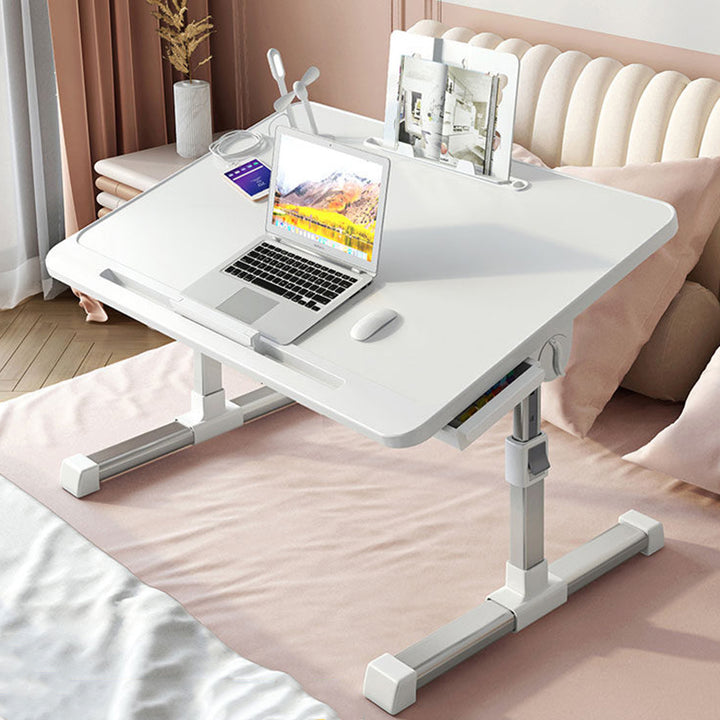 Modern Minimalist Rectangular MDF Carbon Steel Folding Desk Adjustable Height For Bedroom