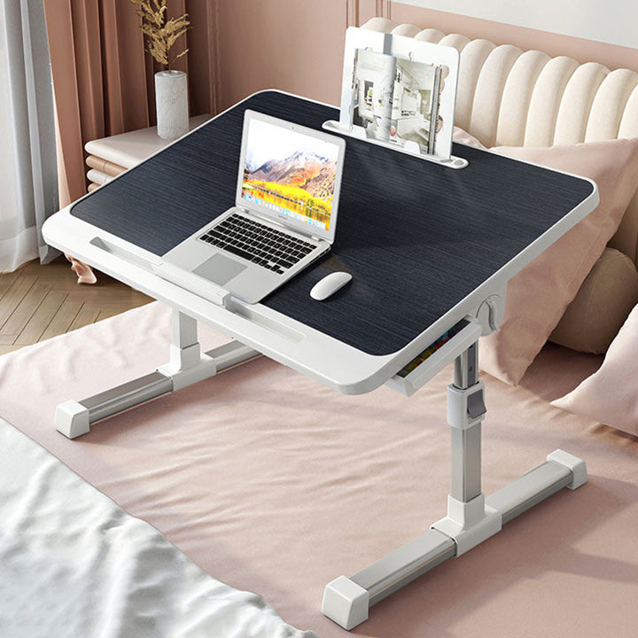 Modern Minimalist Rectangular MDF Carbon Steel Folding Desk Adjustable Height For Bedroom