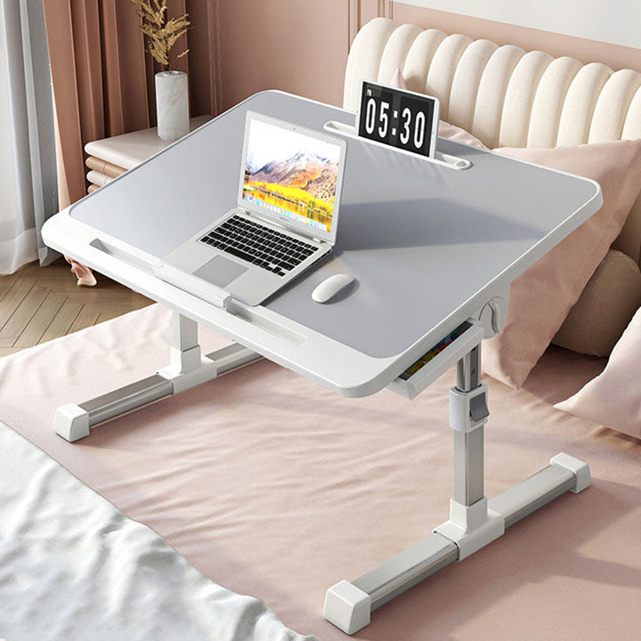 Modern Minimalist Rectangular MDF Carbon Steel Folding Desk Adjustable Height For Bedroom