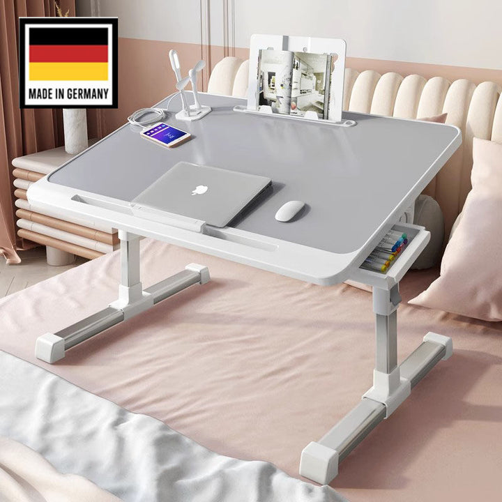 Modern Minimalist Rectangular MDF Carbon Steel Folding Desk Adjustable Height For Bedroom