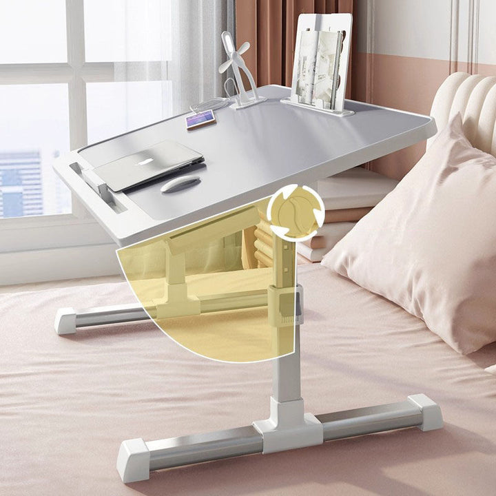 Modern Minimalist Rectangular MDF Carbon Steel Folding Desk Adjustable Height For Bedroom
