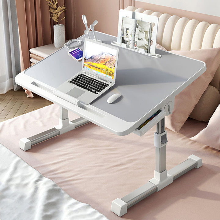 Modern Minimalist Rectangular MDF Carbon Steel Folding Desk Adjustable Height For Bedroom