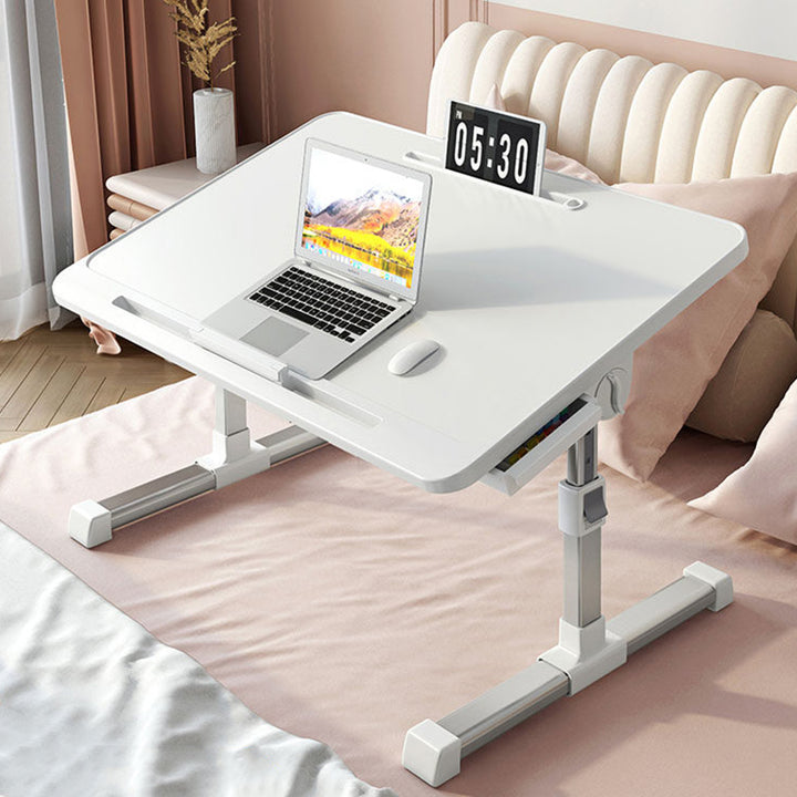 Modern Minimalist Rectangular MDF Carbon Steel Folding Desk Adjustable Height For Bedroom