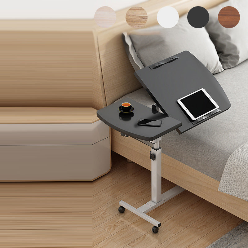 Moderner minimalistischer Rechteck-Dichteplatte Edelstahl Schreibtisch höhenverstellbar 4-Bein für Home Office 