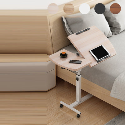 Moderner minimalistischer Rechteck-Dichteplatte Edelstahl Schreibtisch höhenverstellbar 4-Bein für Home Office 