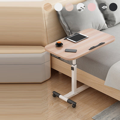 Moderner minimalistischer Rechteck-Dichteplatte Edelstahl Schreibtisch höhenverstellbar 4-Bein für Home Office 