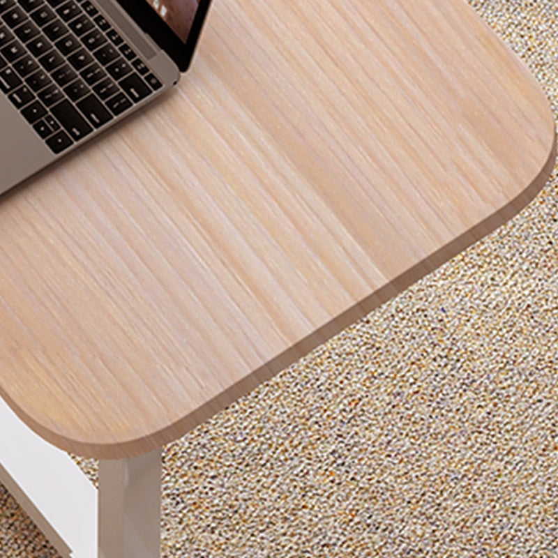 Moderner minimalistischer Rechteck-Dichteplatte Edelstahl Schreibtisch höhenverstellbar 4-Bein für Home Office 