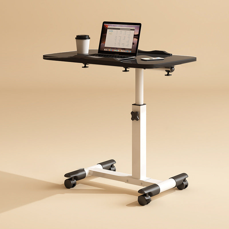 Moderner minimalistischer Rechteck-Dichteplatte Edelstahl Schreibtisch höhenverstellbar 4-Bein für Home Office 