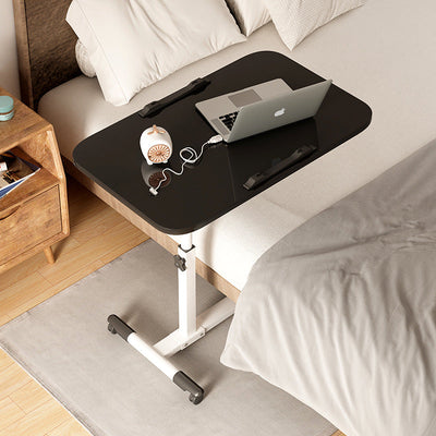 Moderner minimalistischer Rechteck-Dichteplatte Edelstahl Schreibtisch höhenverstellbar 4-Bein für Home Office 
