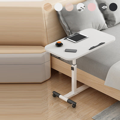 Moderner minimalistischer Rechteck-Dichteplatte Edelstahl Schreibtisch höhenverstellbar 4-Bein für Home Office 