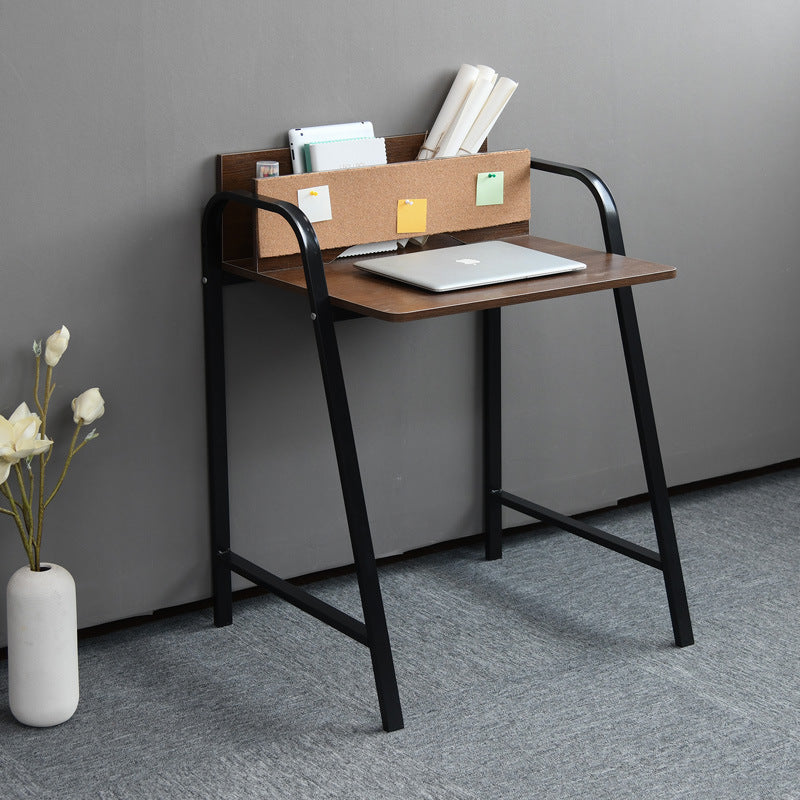 Moderner minimalistischer rechteckiger Schreibtisch aus Kohlenstoffstahl mit mitteldichter Faserplatte, 4 Beine, für das Home Office 