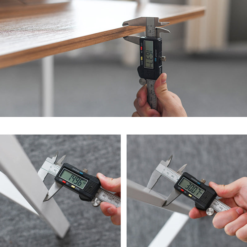 Moderner minimalistischer rechteckiger Schreibtisch aus Kohlenstoffstahl mit mitteldichter Faserplatte, 4 Beine, für das Home Office 