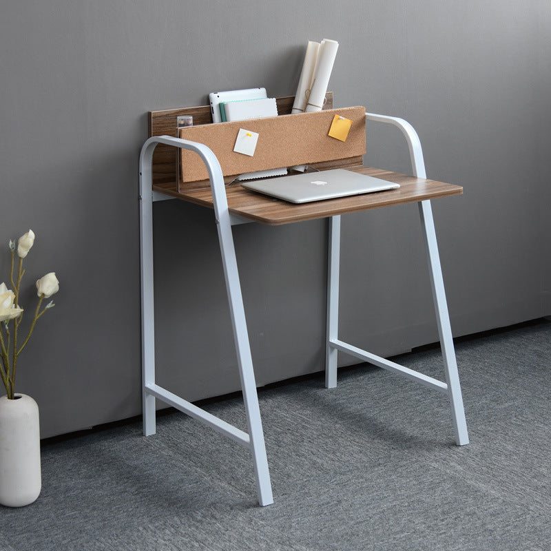 Moderner minimalistischer rechteckiger Schreibtisch aus Kohlenstoffstahl mit mitteldichter Faserplatte, 4 Beine, für das Home Office 