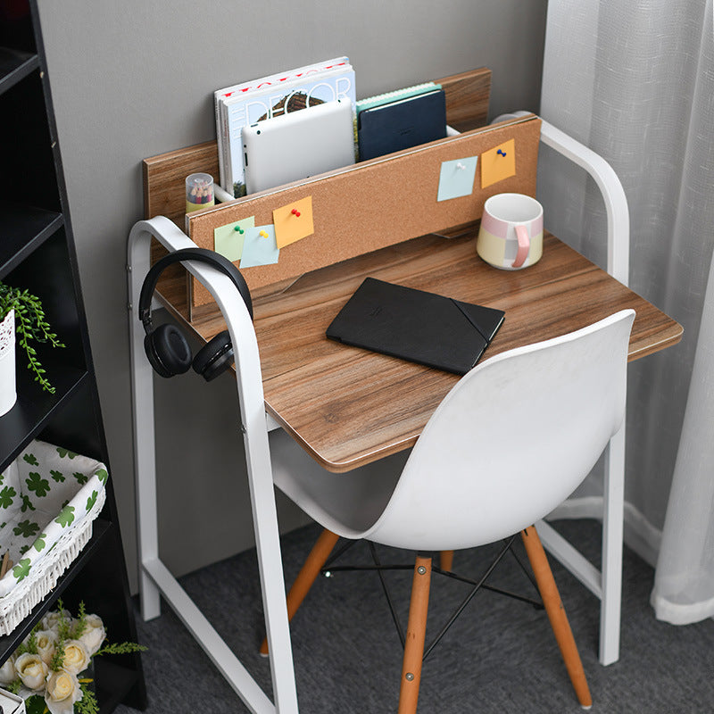 Moderner minimalistischer rechteckiger Schreibtisch aus Kohlenstoffstahl mit mitteldichter Faserplatte, 4 Beine, für das Home Office 
