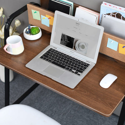 Moderner minimalistischer rechteckiger Schreibtisch aus Kohlenstoffstahl mit mitteldichter Faserplatte, 4 Beine, für das Home Office 