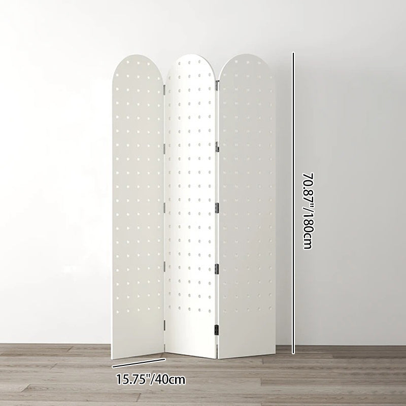 Contemporary Scandinavian Rectangular Curved Eco-Board Folding Room Divider For Living Room