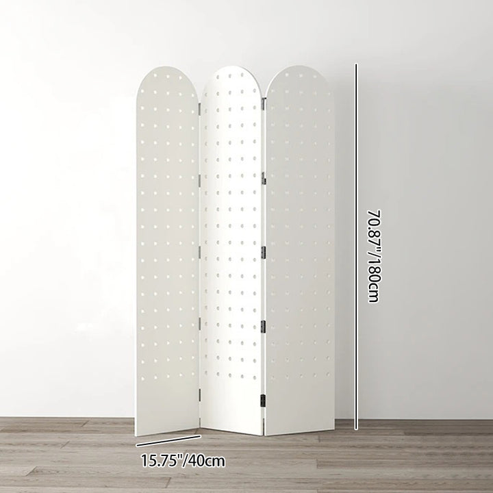 Contemporary Scandinavian Rectangular Curved Eco-Board Folding Room Divider For Living Room