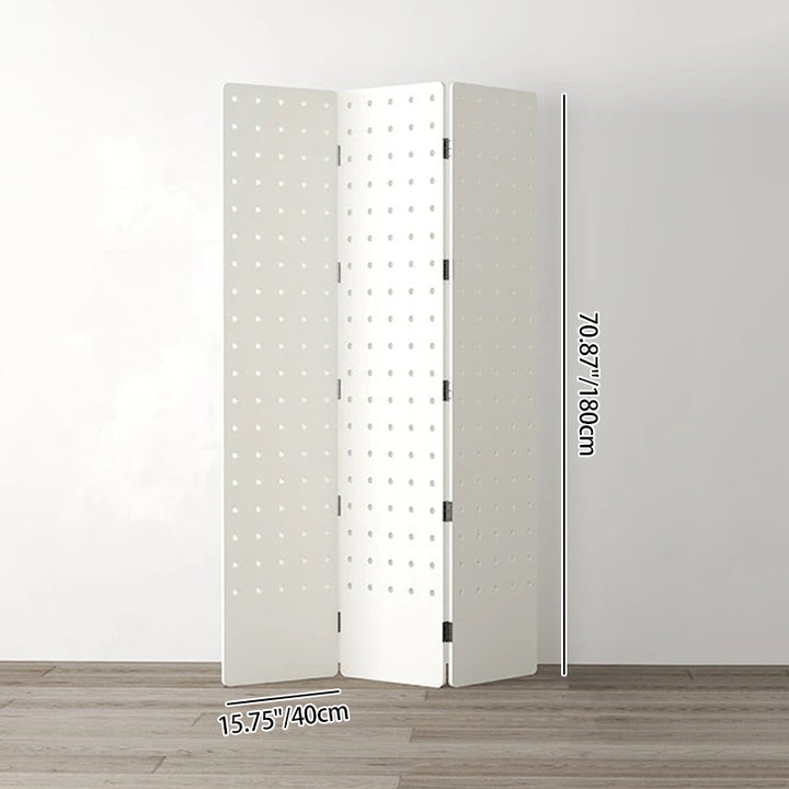 Contemporary Scandinavian Rectangular Curved Eco-Board Folding Room Divider For Living Room