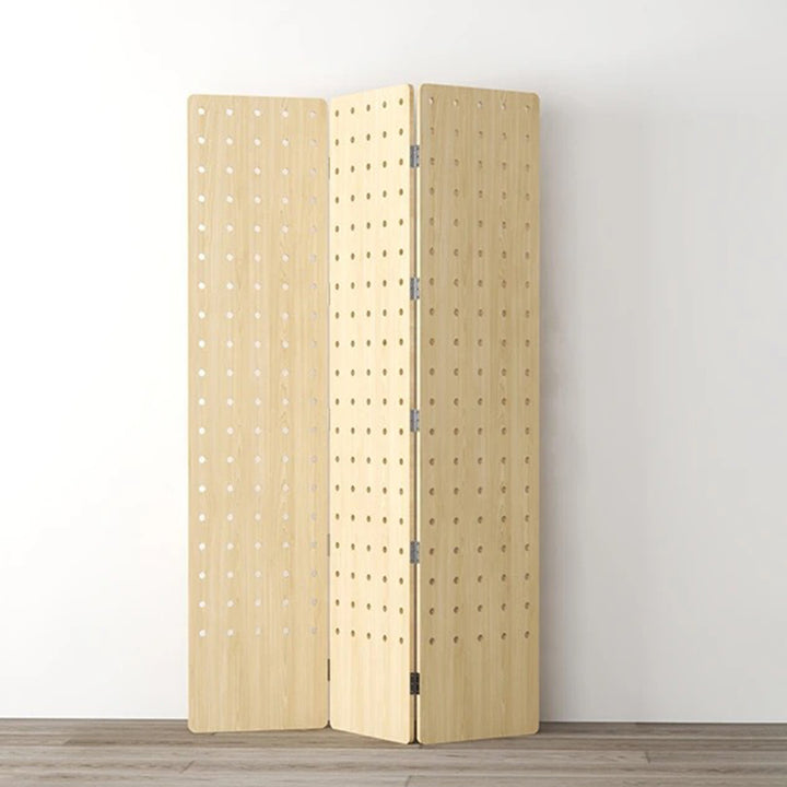 Contemporary Scandinavian Rectangular Curved Eco-Board Folding Room Divider For Living Room
