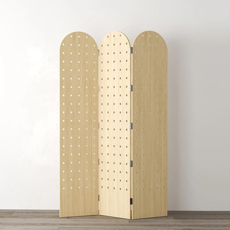 Contemporary Scandinavian Rectangular Curved Eco-Board Folding Room Divider For Living Room