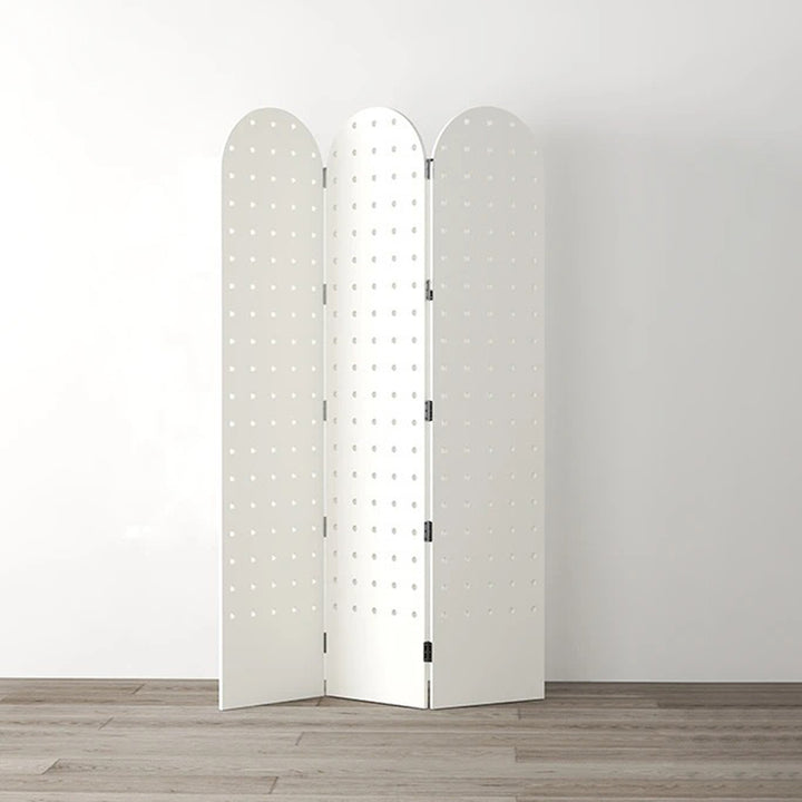 Contemporary Scandinavian Rectangular Curved Eco-Board Folding Room Divider For Living Room