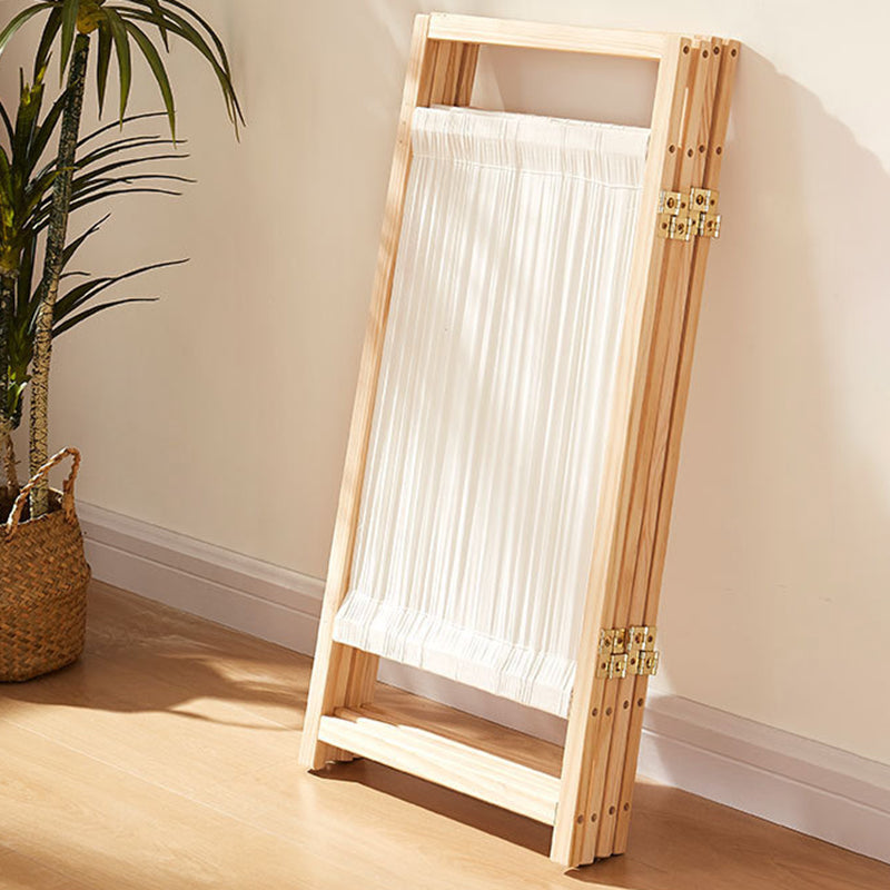 Traditional Japanese Rectangular Pine Wood Nonwoven Fabric Kids Folding Room Divider For Living Room Bedroom