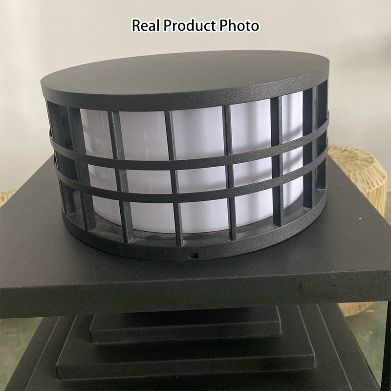 Modern Minimalist Stainless Steel Acrylic Cylindrical LED Outdoor Light For Garden