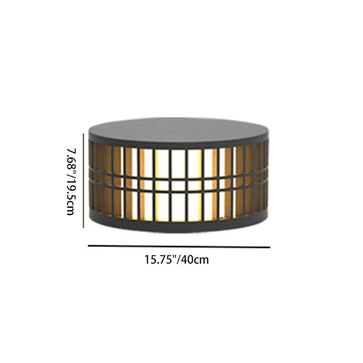Modern Minimalist Stainless Steel Acrylic Cylindrical LED Outdoor Light For Garden