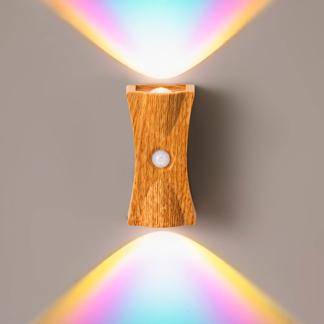 Modern Art Deco ABS PC Hourglass LED Sensor-Activated Wall Sconce Lamp For Hallway