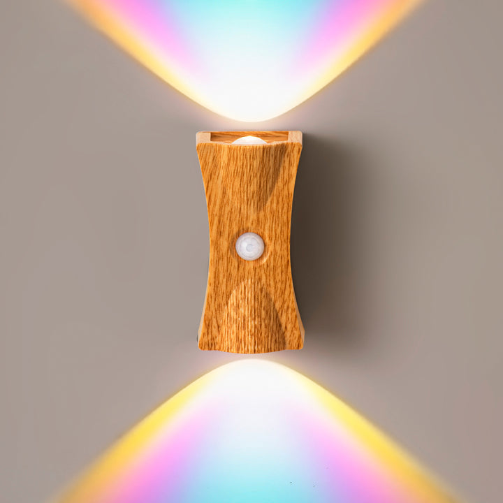 Modern Art Deco ABS PC Hourglass LED Sensor-Activated Wall Sconce Lamp For Hallway