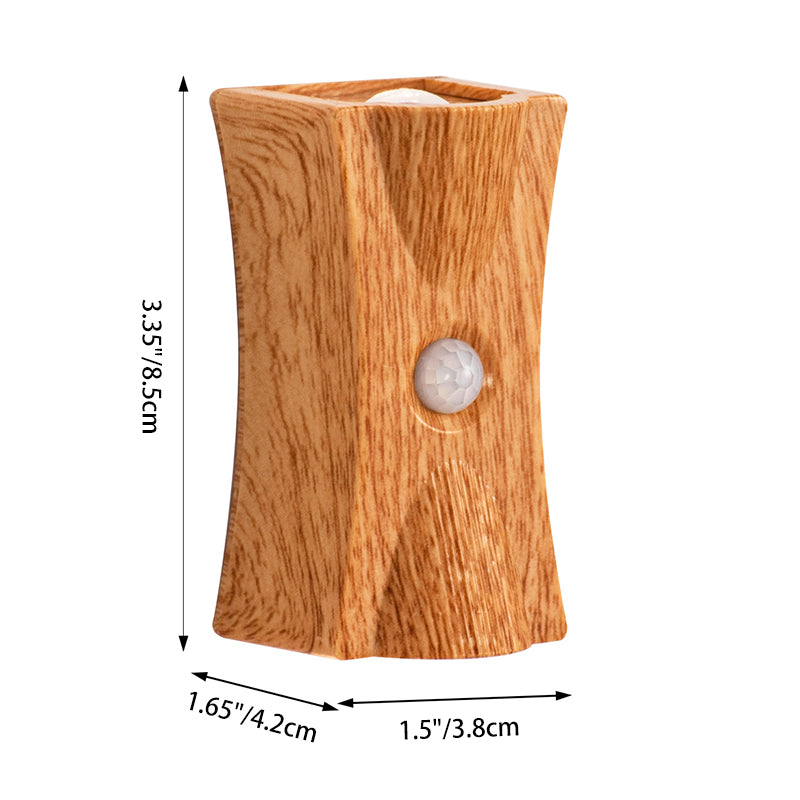 Modern Art Deco ABS PC Hourglass LED Sensor-Activated Wall Sconce Lamp For Hallway